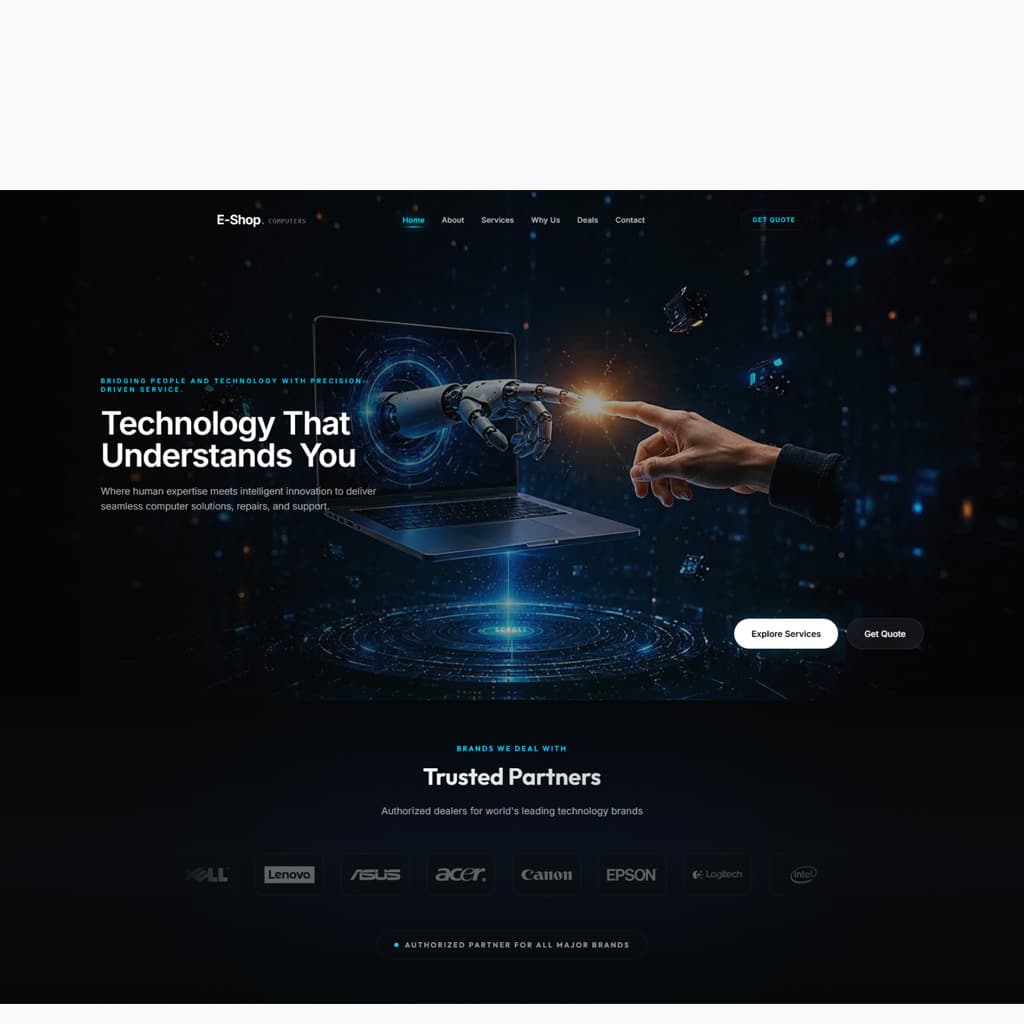 E-Shop Computers — eCommerce Platform screenshot